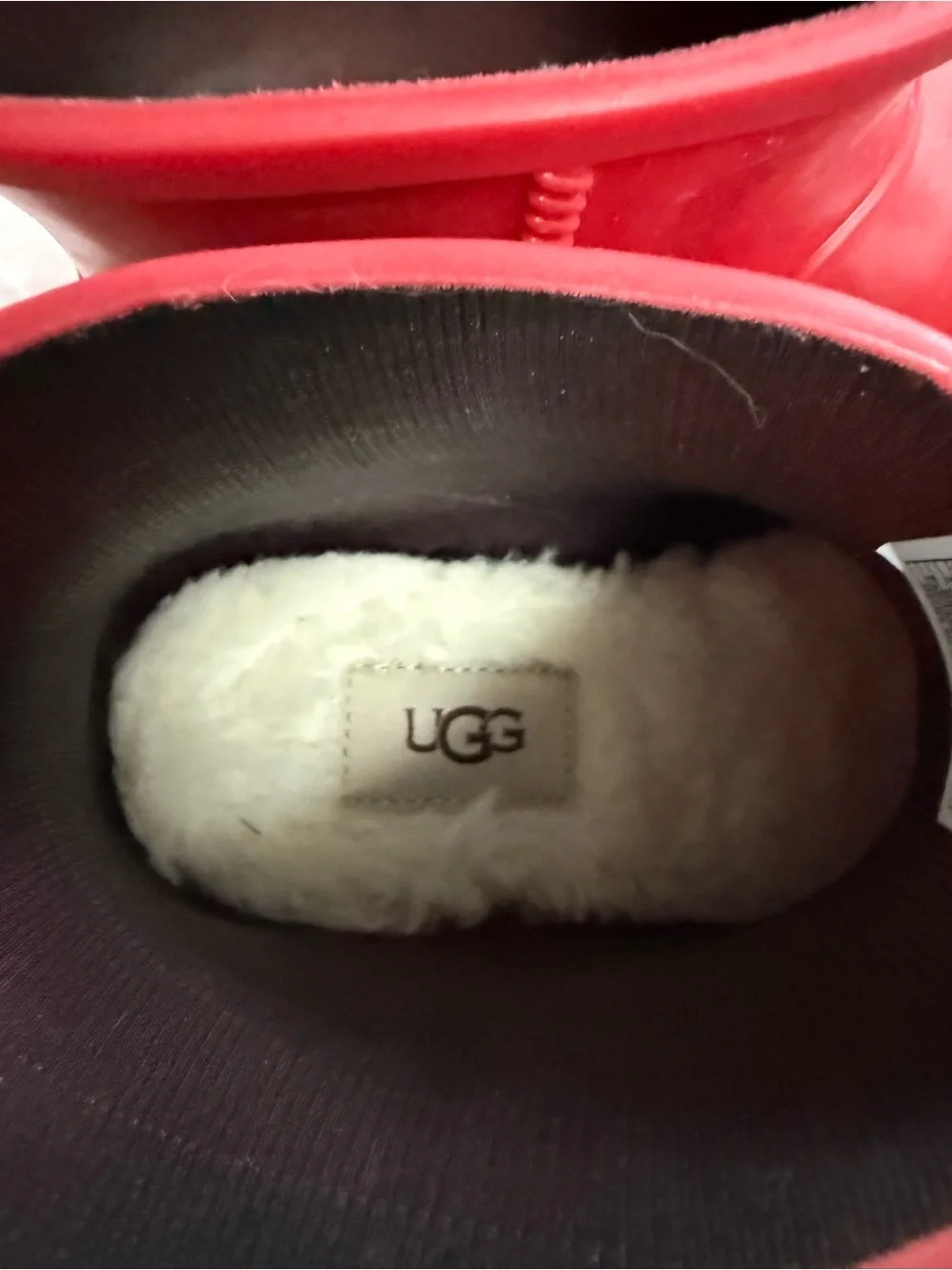 NWOT UGG Kids Red Slip-On Rain Boots